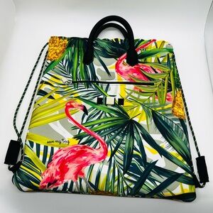 Save My Bag Tropical Beach Tote/backpack Bag with Vibrant Design Made In Italy
